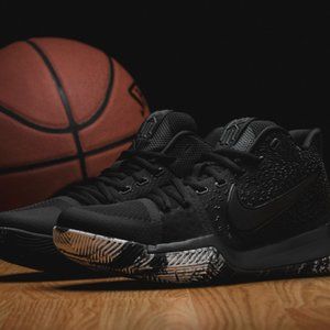 Nike Kyrie 3 Triple Black with Box